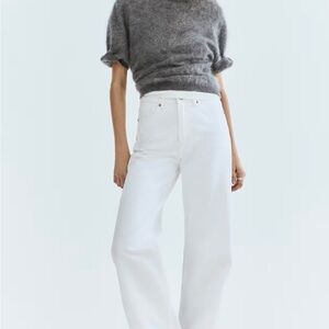 H&M High Rise White Jeans